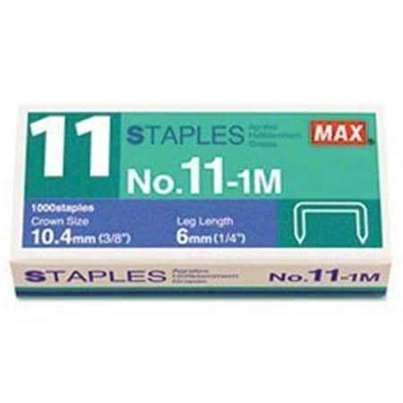 Max Usa Max Hd-11Flkbk Standard - 1-1000Pk .25 In. Staples MA625960
